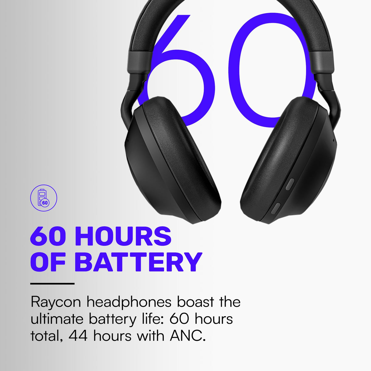 Raycon Pro ANC active noise cancellation supports distraction-free work and travel.