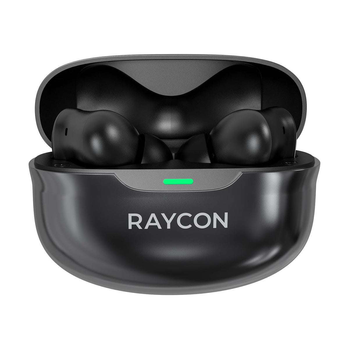 Raycon Pro Earbuds showing six-mic array for crystal-clear calls