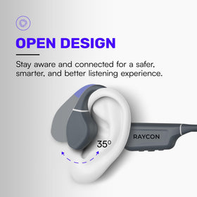 Raycon running headphones with a secure fit for workouts and outdoor training.