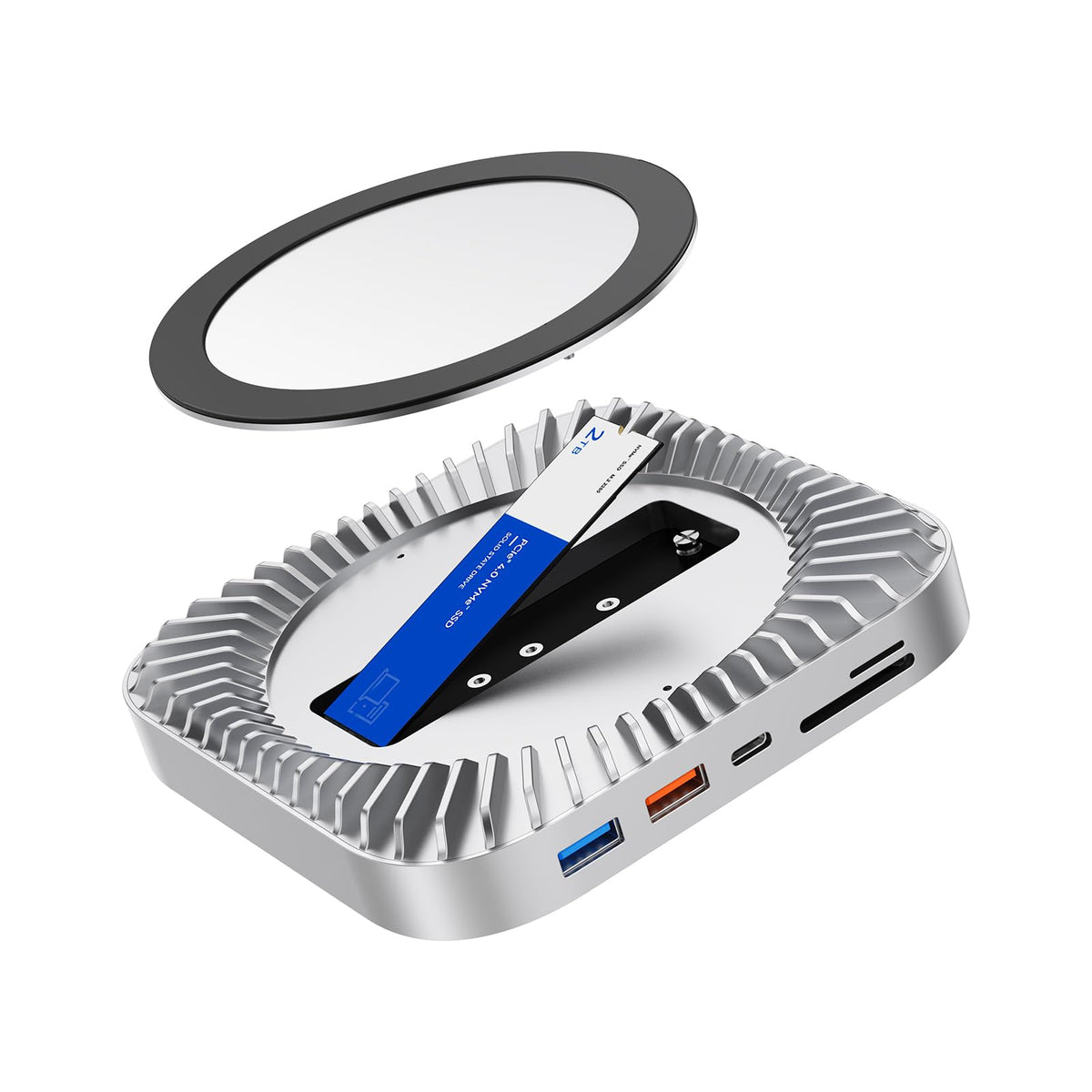 RayCue 10Gbps USB-A/C data transfer ports enable fast file moves.