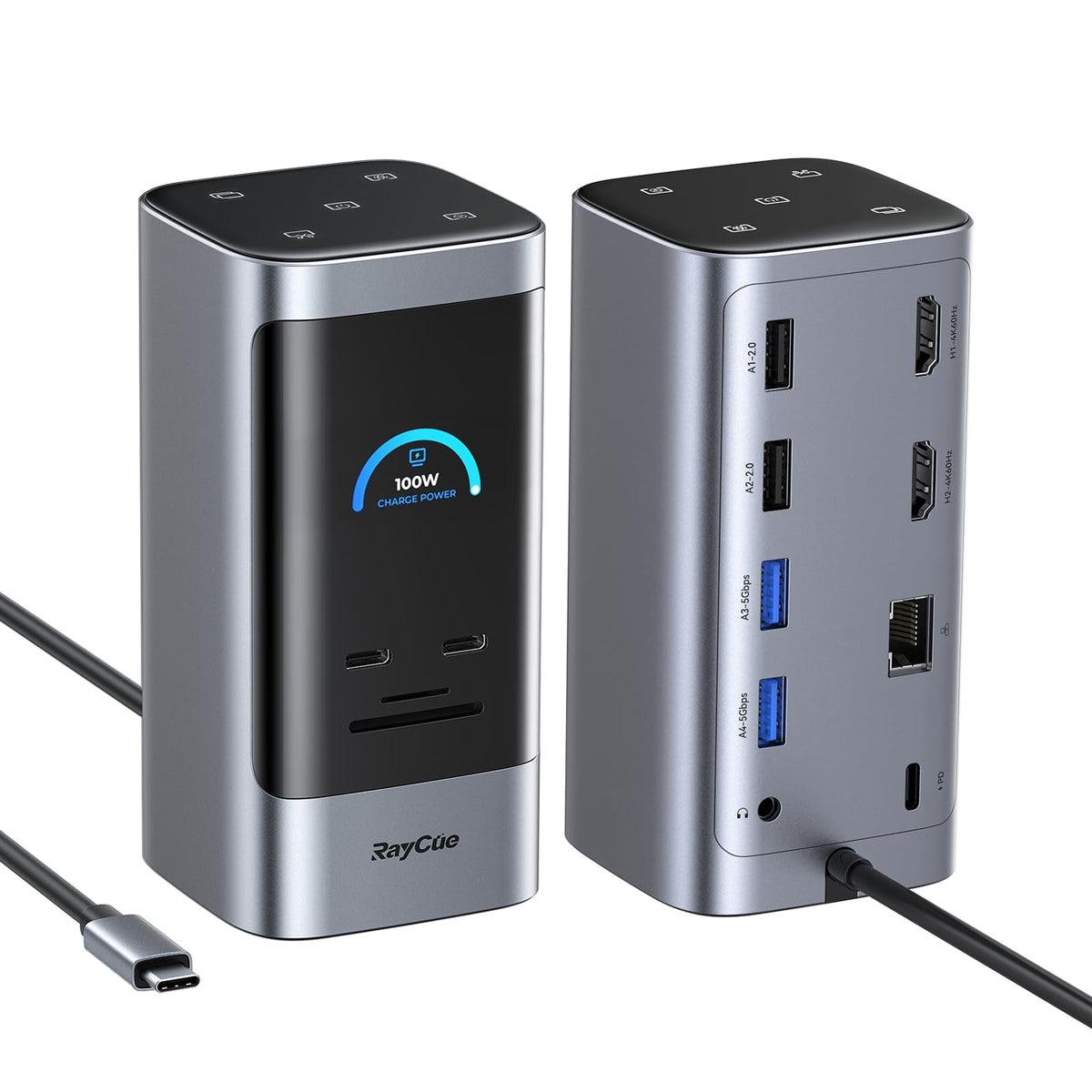 RayCue 14in1 docking station with dual 4K HDMI delivers crisp multitasking across two screens