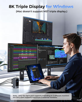 RayCue docking ports side view highlights diverse connectivity options for easy plug-and-play
