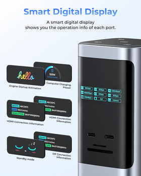 RayCue USB-C data ports enable fast transfers up to 10 Gbps for large file moves