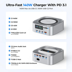 RayCue dock with 4K60 HDMI enables crisp second display from Mac mini M4.
