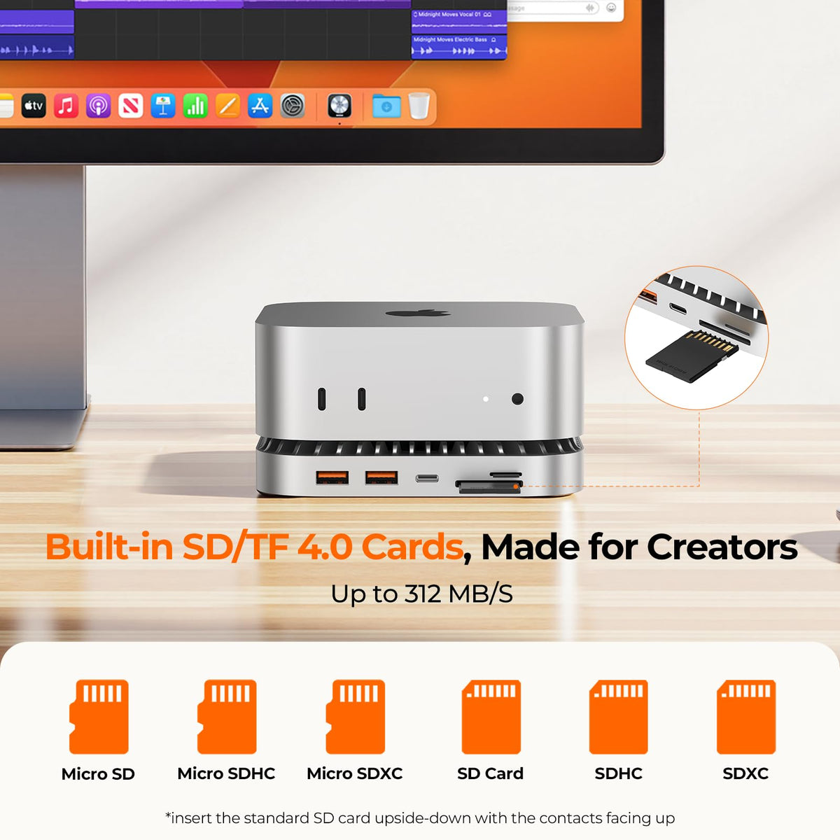 RayCue M4 Dock SD/TF 4.0 reader transfers photos quickly