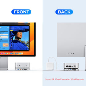 RayCue Mac mini M4 dock aluminum finish blends with Apple aesthetics.