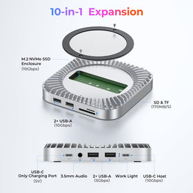 RayCue Mac mini M4 Dock cooling vents support sustained performance
