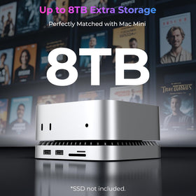RayCue Mac mini M4 Dock SSD slot close-up for expansion potential