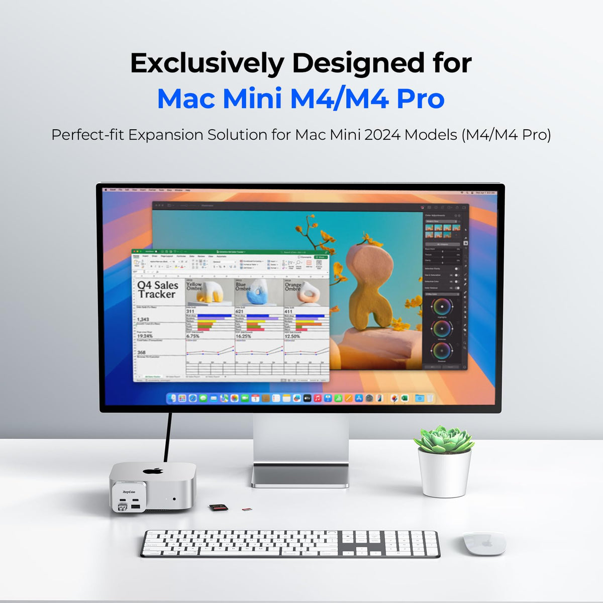 RayCue MiniPack in lifestyle desk setup with peripherals for productivity benefit