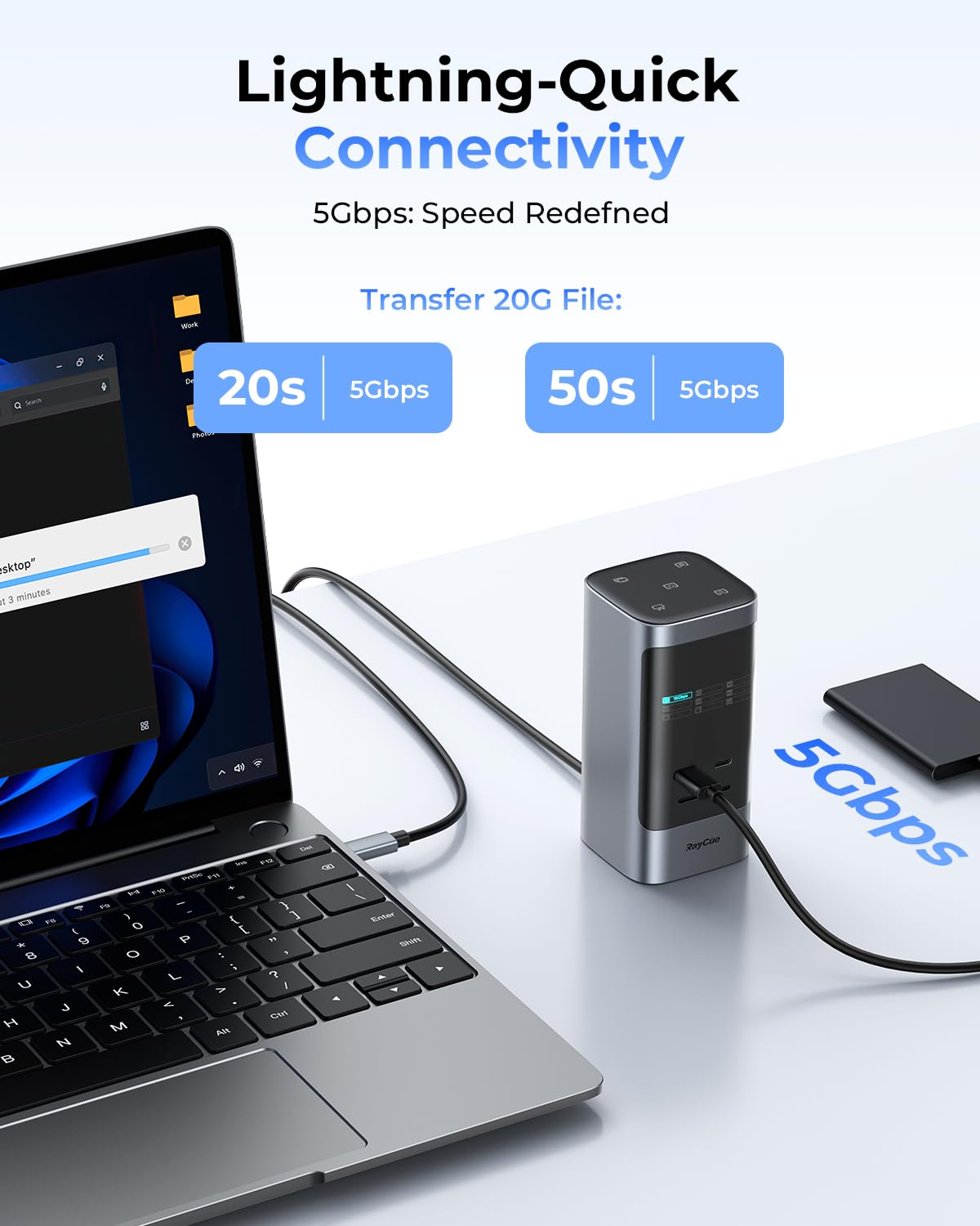 RayCue five shortcut buttons speed up common tasks and workflows