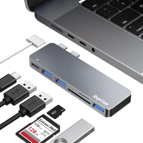 RayCue USB-C hub compact design enhances travel setup and frees desk space