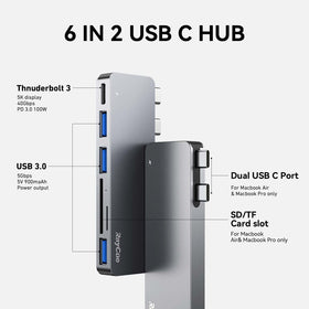 RayCue hub with Thunderbolt 3 pass-through enables charging while connected