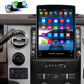 Rayjorman 9.7 inch head unit for Ford F-150 showing bright infotainment display