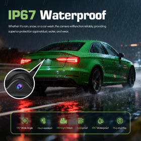 Rayjorman night vision feature improves visibility in low light for reversing.