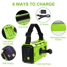 Raynic flashlight and reading lamp illuminating a campsite for visibility