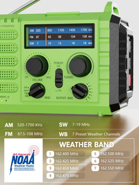 Raynic hand crank action generating instant power during outages