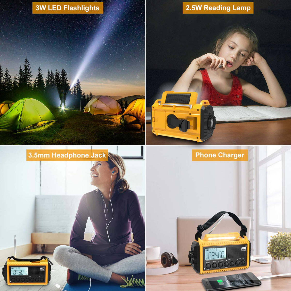 Raynic hand-crank and solar panel view for off-grid charging reliability