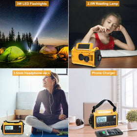 Raynic hand-crank and solar panel view for off-grid charging reliability