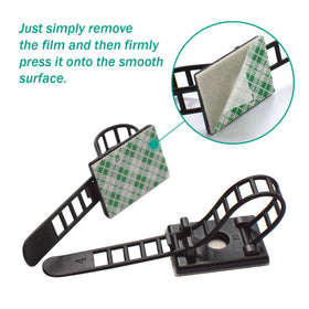 RayTour screw-mount cable clip installed on wood for extra hold in damp or rough areas