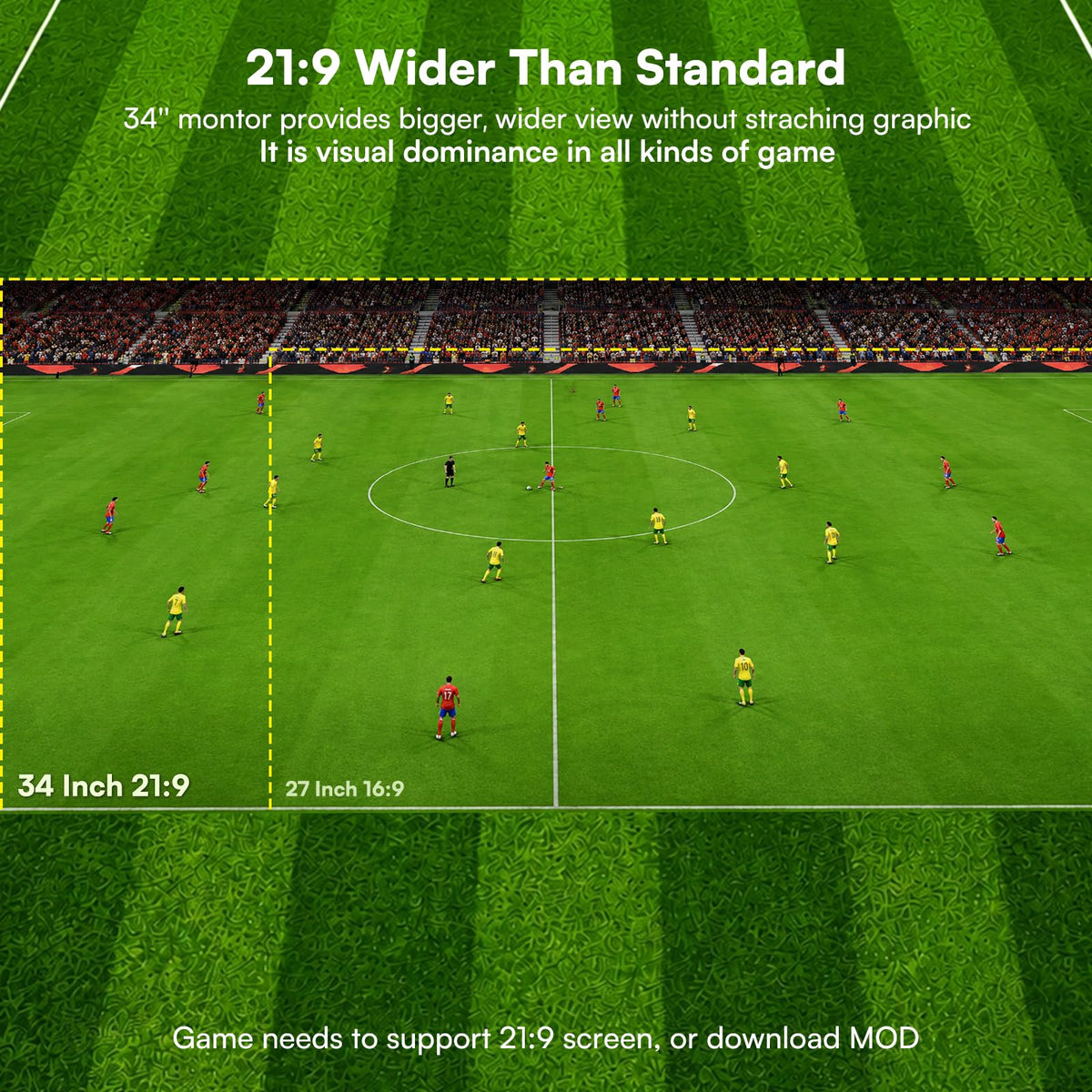 Raywego ultrawide display highlights sharp 3440x1440 resolution for precise visuals.
