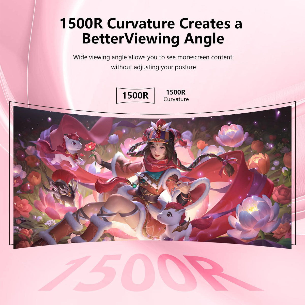 Raywego curved display delivers immersive viewing for entertainment and multitasking.