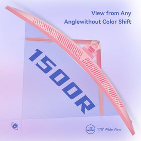 Raywego pink curved display highlights immersive 1500R curve for comfortable sessions