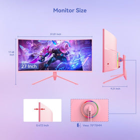 Raywego 34-inch pink monitor fits home office and gaming setup