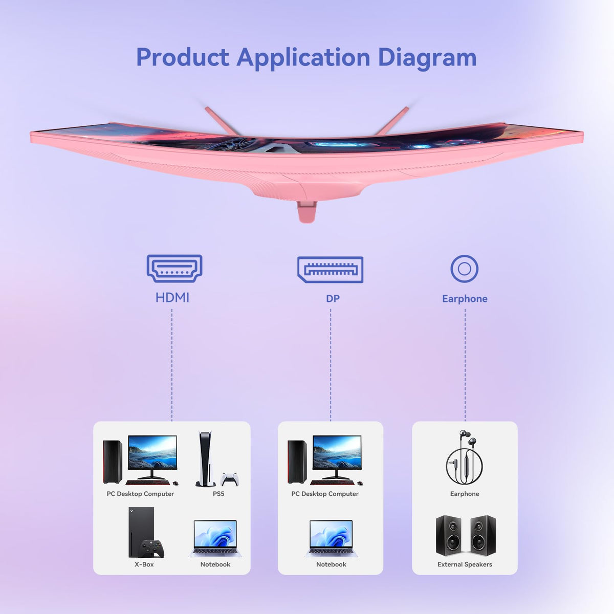 Raywego three-sided frameless design creates a clean, modern look for pink desks.