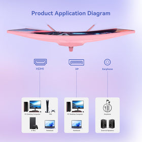 Raywego three-sided frameless design creates a clean, modern look for pink desks.