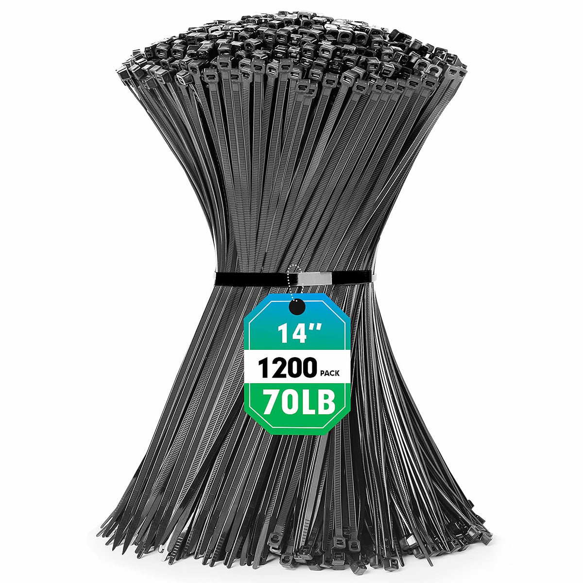 RAZCC front packaging showing 1200 zip ties and bulk value benefit