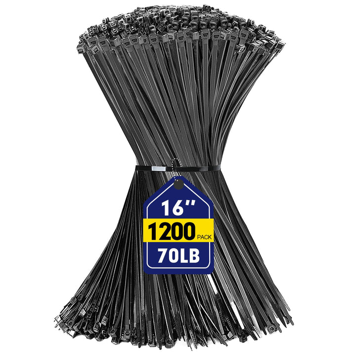 RAZCC front packaging showing 1200 black zip ties and quantity benefit