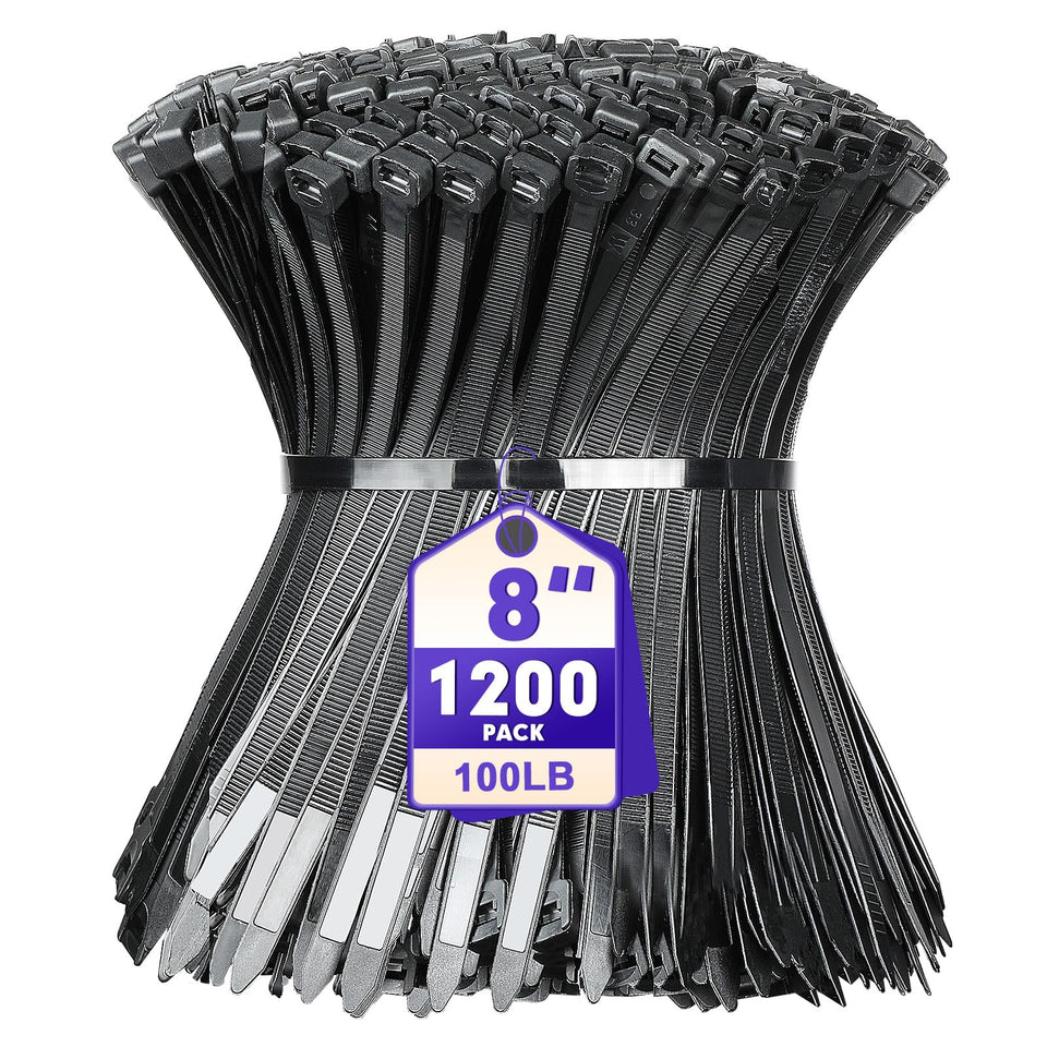 RAZCC front packaging showing 1200 zip ties and bulk value