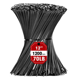 RAZCC front packaging showing 1200 black zip ties and bulk value