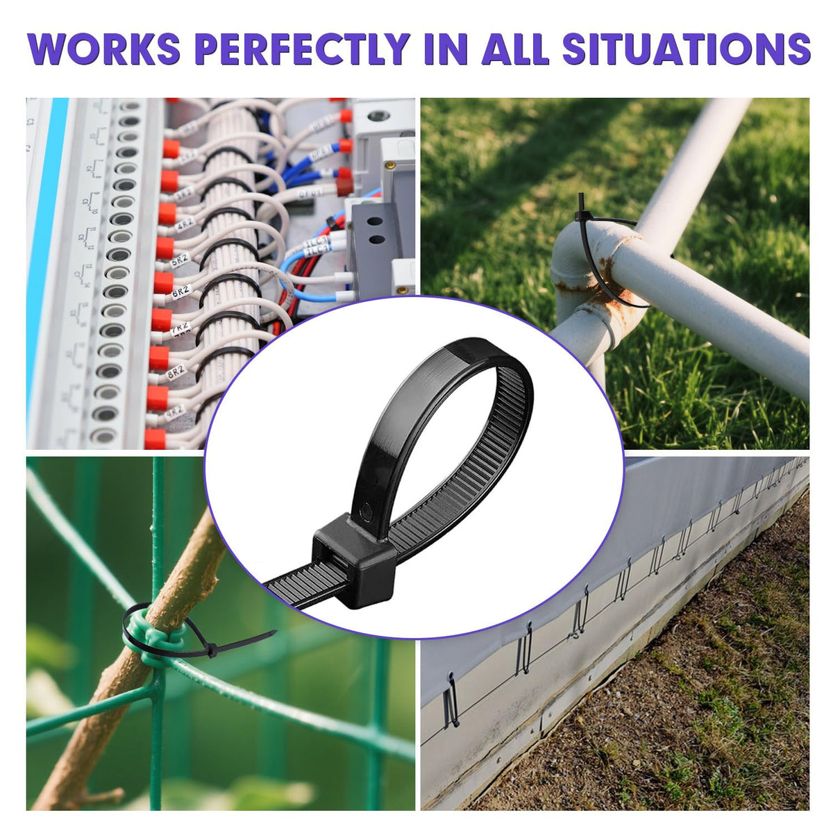 RAZCC label close-up showing nylon 66 material for durable long-lasting strength