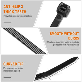 RAZCC self-locking zip ties provide secure fixing in tight spaces.
