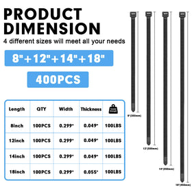 RAZCC zip ties 12 inch organize garden hoses for outdoor use.