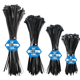 RAZCC zip ties 8 inch secure cables neatly in a small home workshop.