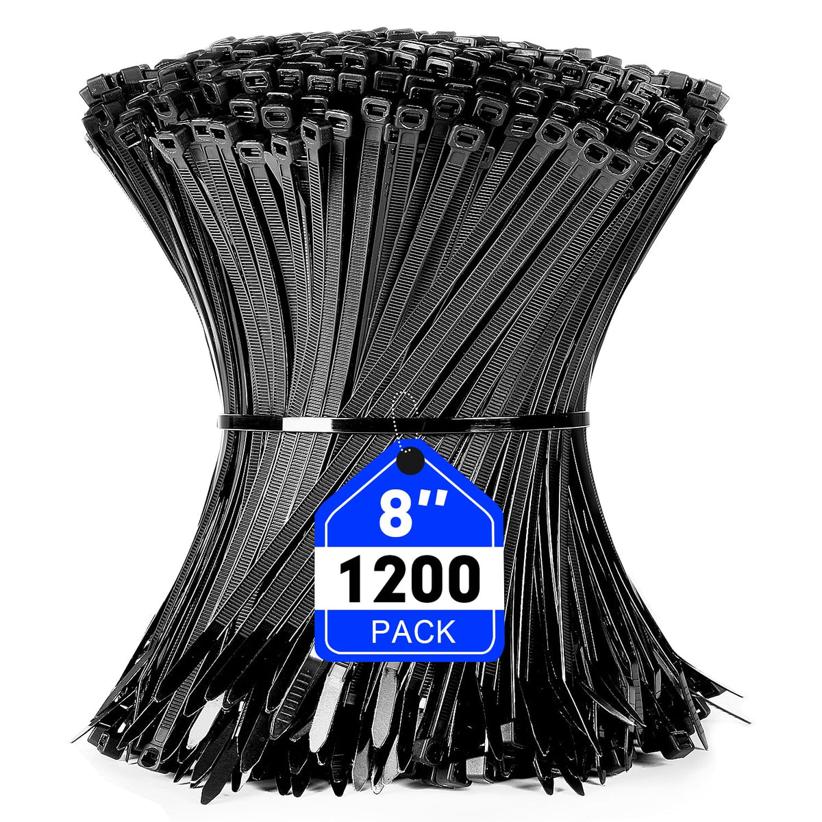 RAZCC zip ties 8-inch pack for clutter-free cable organization
