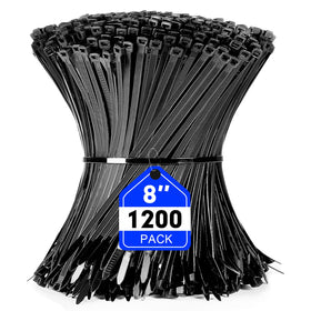 RAZCC zip ties 8-inch pack for clutter-free cable organization