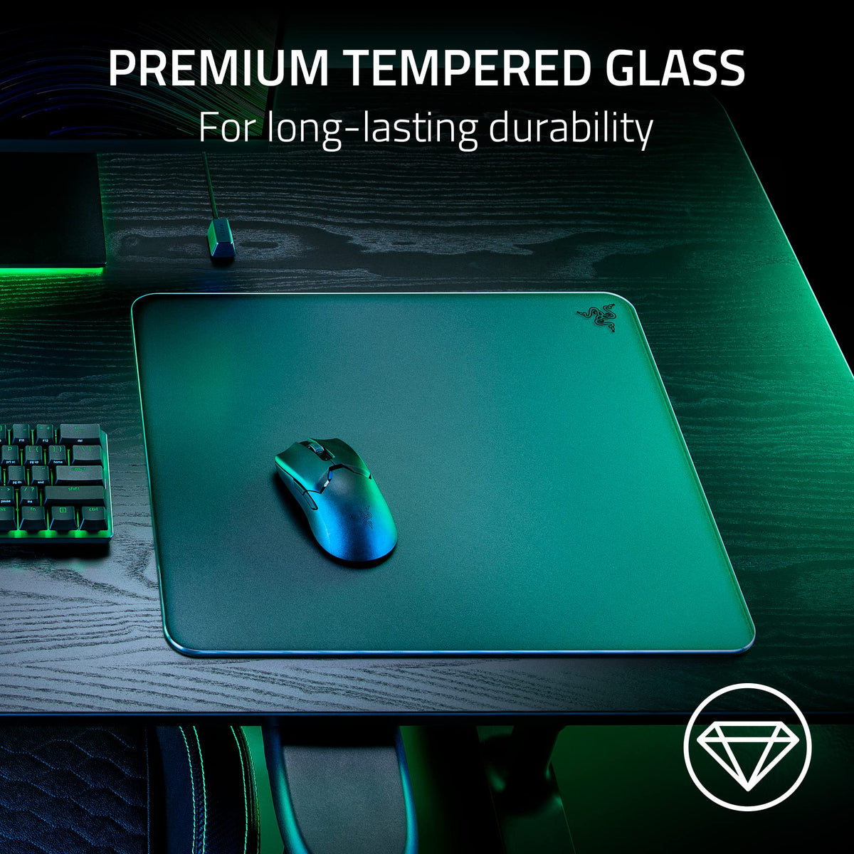 Razer Atlas rounded edges highlight durable CNC-milled construction for long sessions