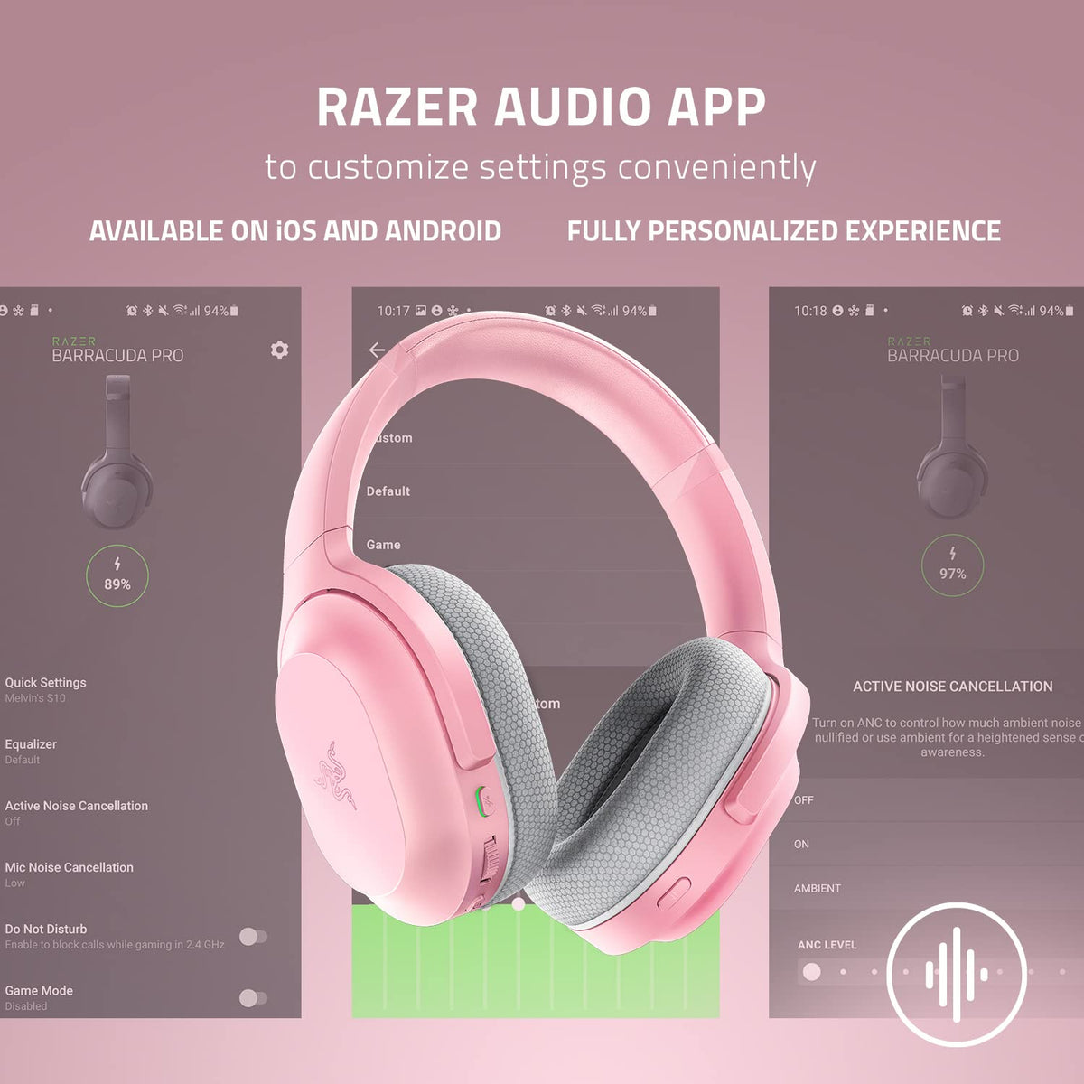 Razer Barracuda Audio App lets you tune mic and EQ on the go.