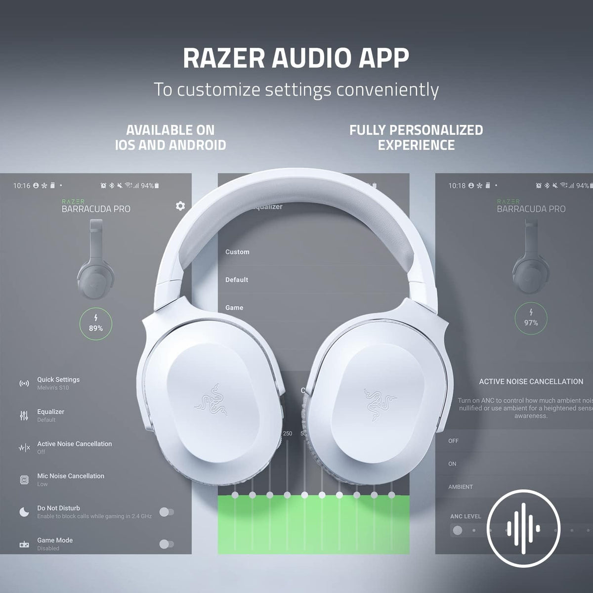 Razer Barracuda X battery reaches up to 50 hours for extended wireless gaming.