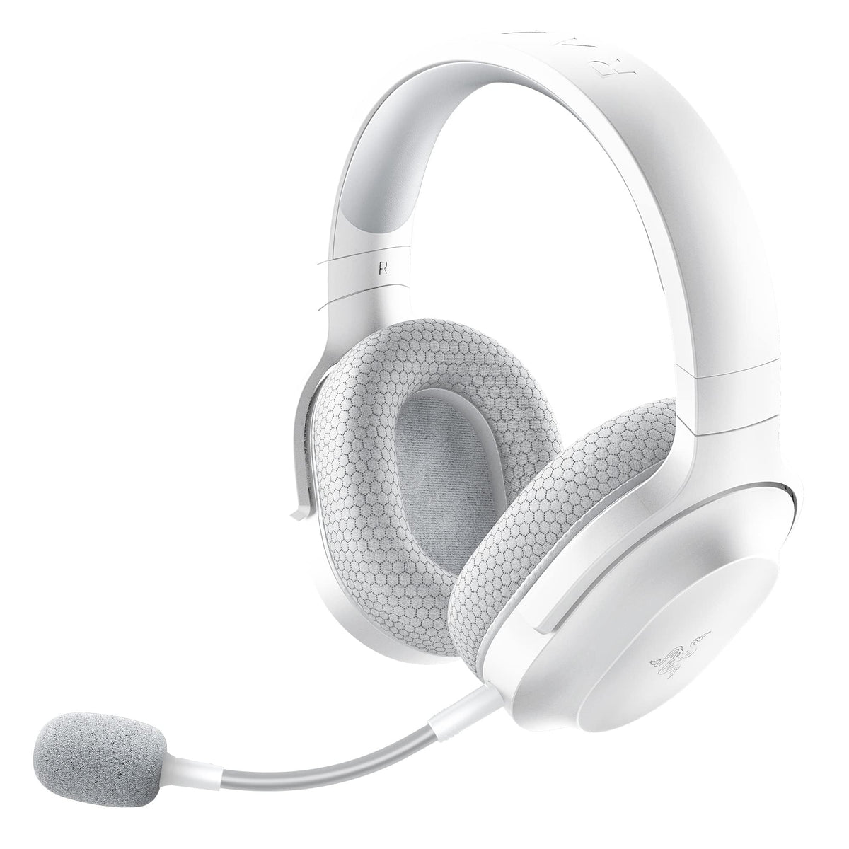 Razer Barracuda X Mercury front view showing sleek portable headset for home and travel.