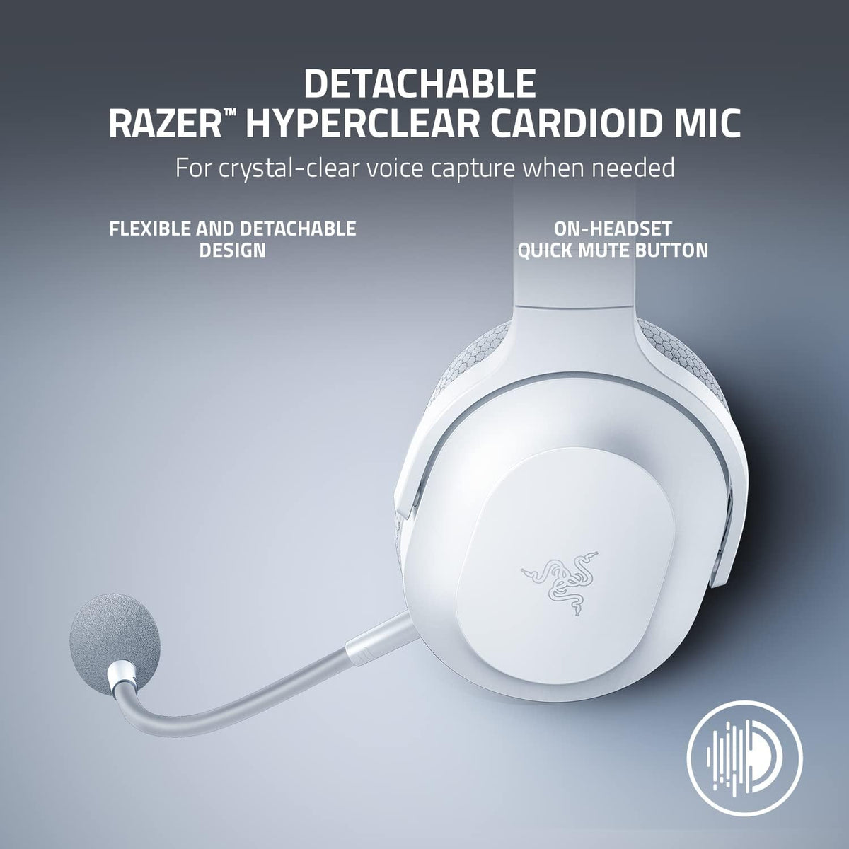On-ear controls enable quick volume and call adjustments without pausing gameplay.