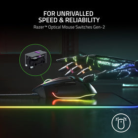 Razer Basilisk V3 held in hand to show scale and ergonomic fit