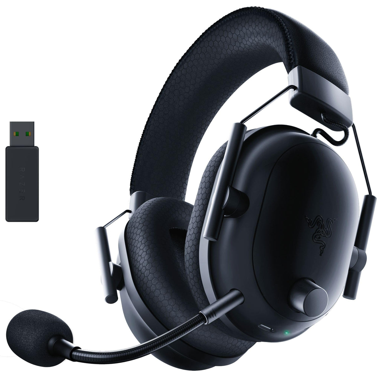 Razer BlackShark V2 Pro microphone detail for crystal voice clarity during competitive play.