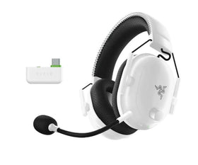 Razer BlackShark V2 Pro wireless setup in white for console and PC gaming