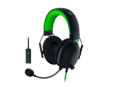 Razer BlackShark V2 front view showing headset design and comfort benefits