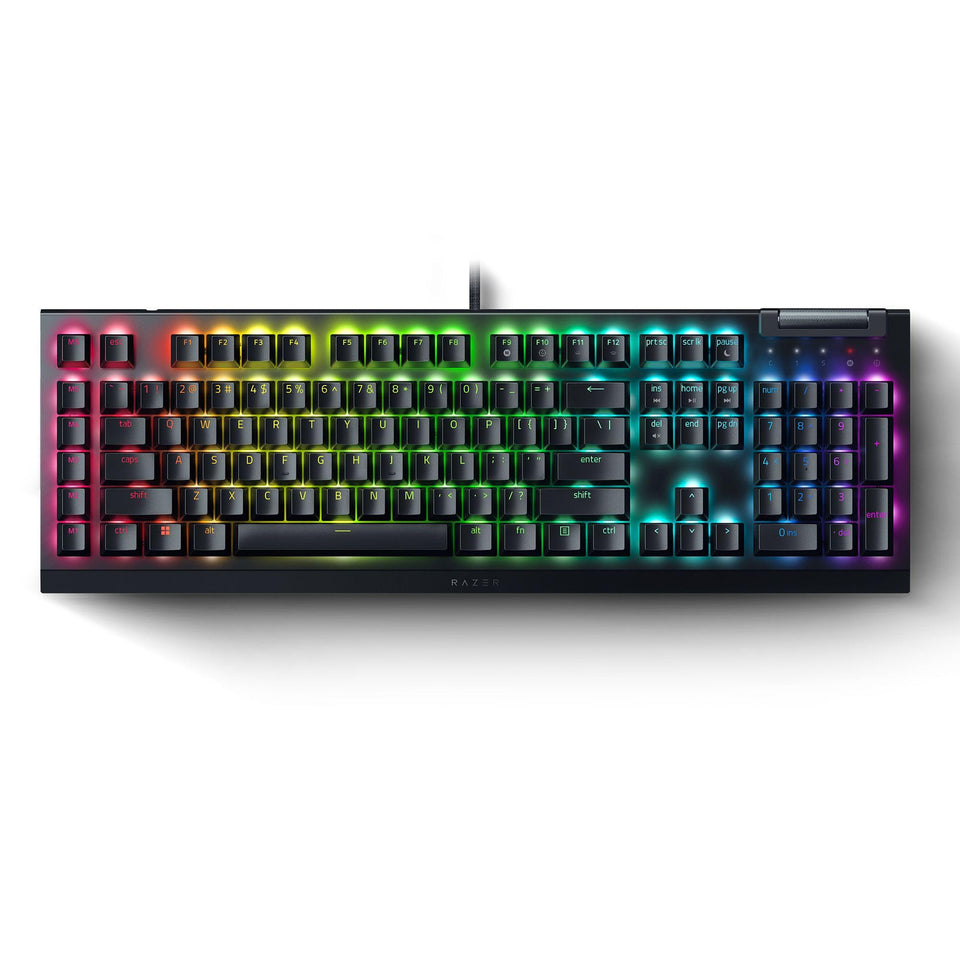 Razer BlackWidow V4 X top view shows layout for fast gaming access