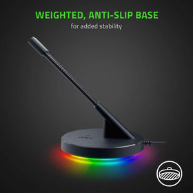 Razer spring arm close-up showing adjustable cable routing for smoother movement